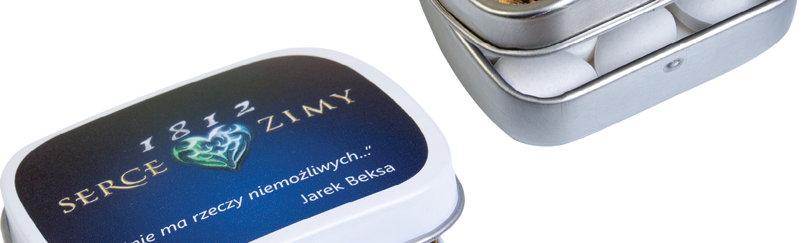 Různé cukrovinky v reklamní krabičce