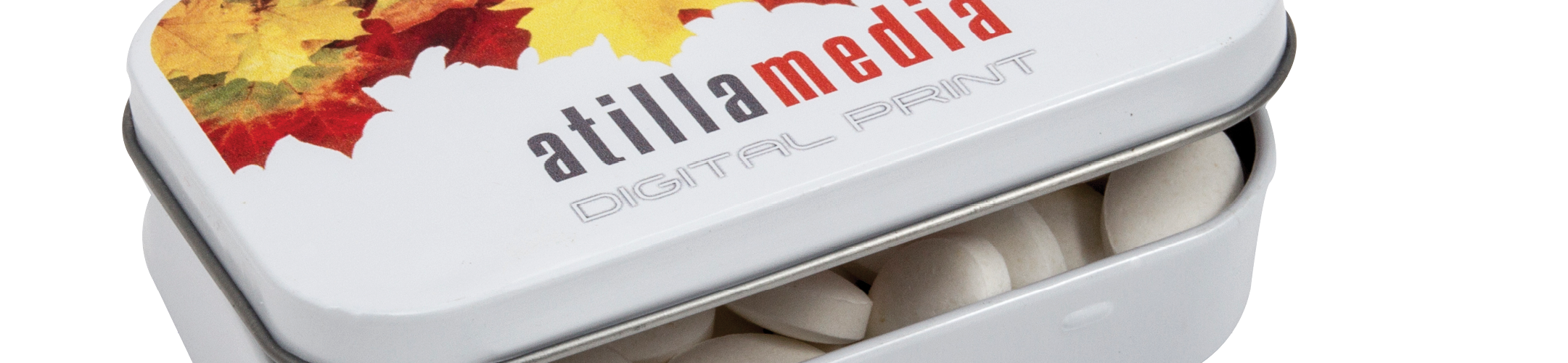 Cukrovinky v plechové krabičce s potiskem