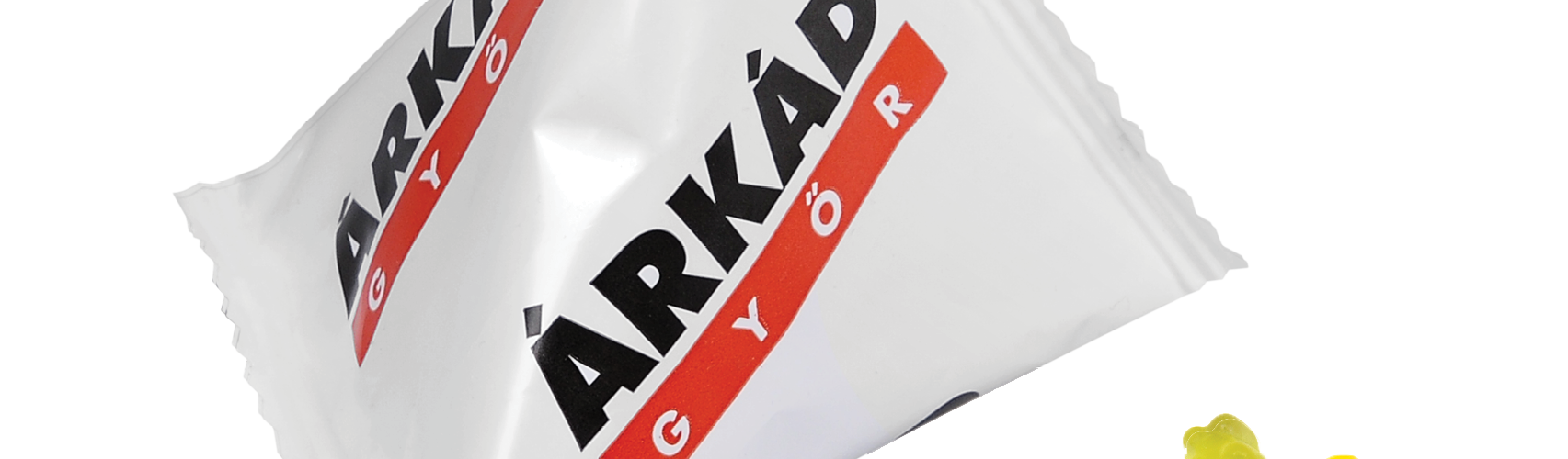 Želé v pyramidovém sáčku s potiskem