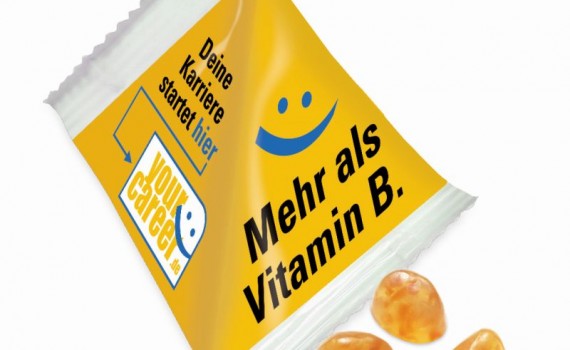 Vitamínové želé v čtyřstěnném reklamním sáčku