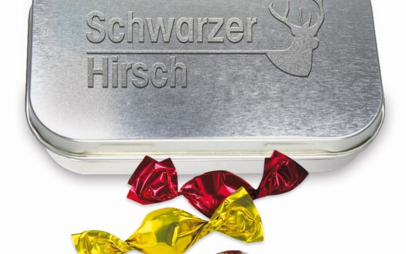 Plechová krabička s bonbóny