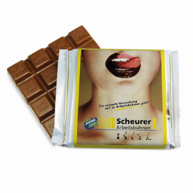 Ritter SPORT 100g with promotional sleeve