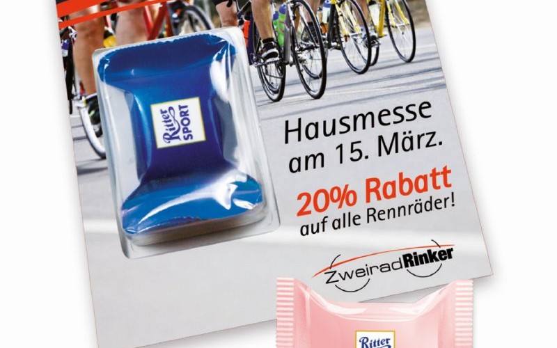 Čokoládka Ritter SPORT v originálním balení s vlastním potiskem