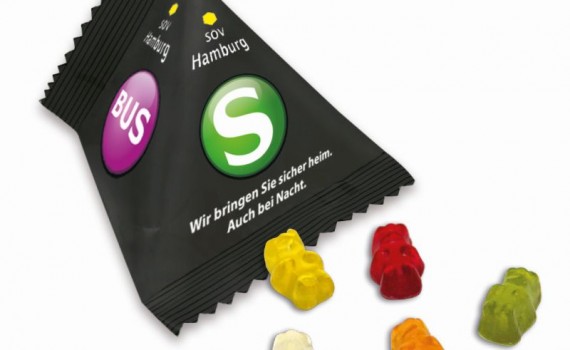 Želé medvídci v čtyřstěnném sáčku