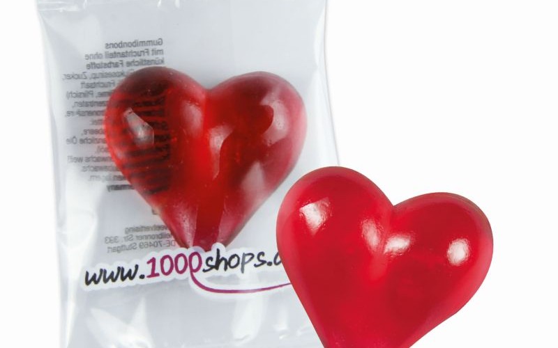 Želé srdíčko v sáčku
