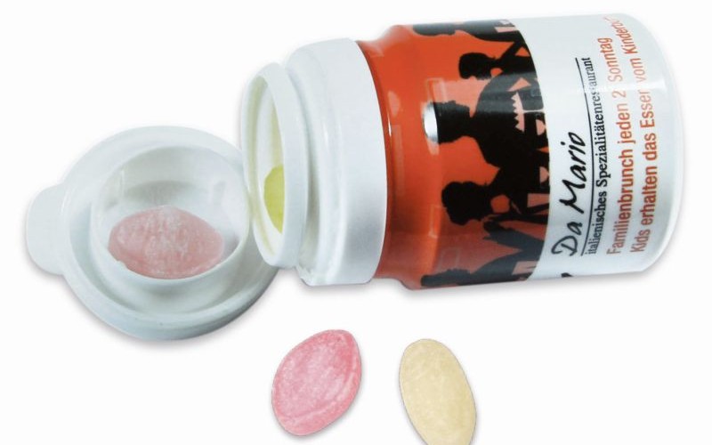 Pastilky v plastové krabičce