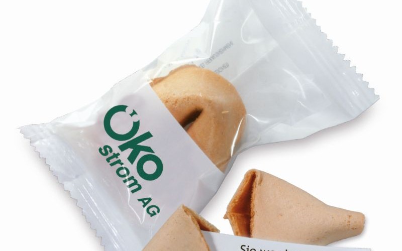 Sušenka s přáním v reklamním sáčku