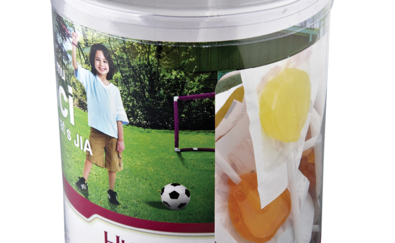 Reklamní tubus s lízátky