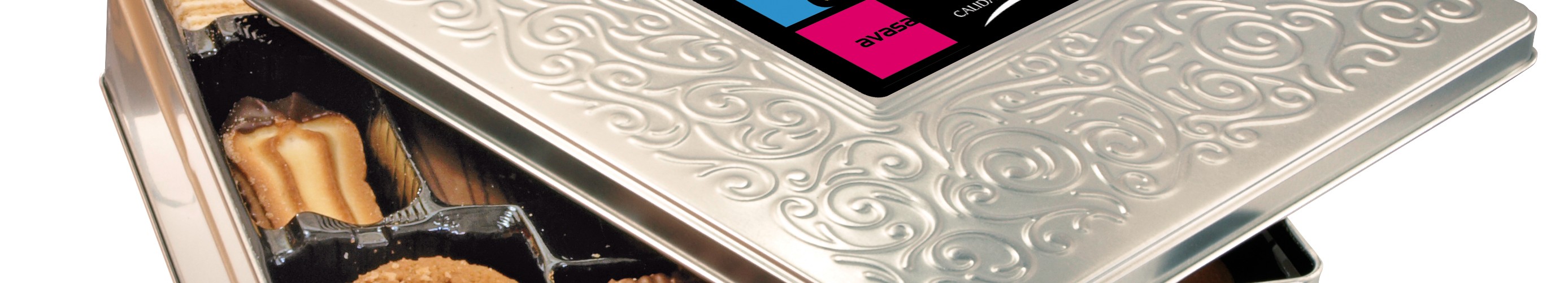 Belgické sušenky v ozdobné plechovce s potiskem