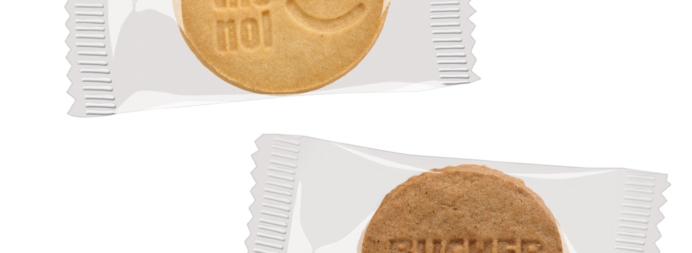 Reklamní sušenka s vyraženým logem