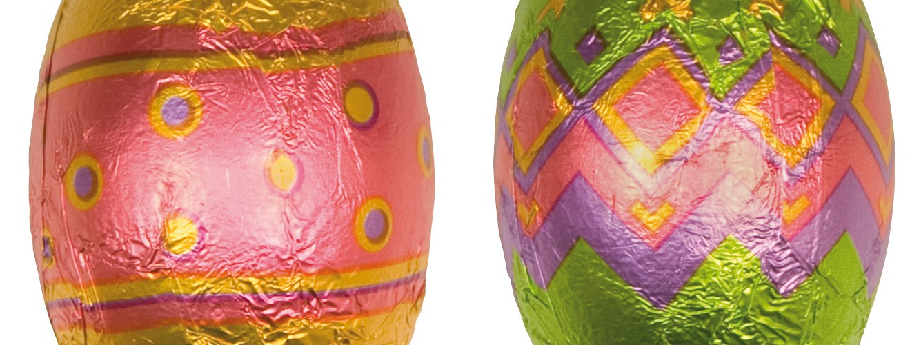 Čokoládová vajíčka různých velikostí