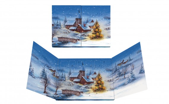 Reklamní adventní kalendář s 24 pralinkami