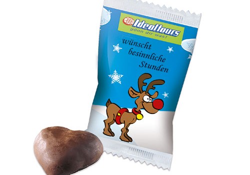 Perník ve tvaru srdíčka v obalu s vlastním potiskem