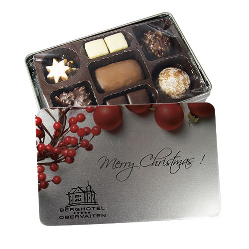 Perníčky různých druhů v plechové dóze s vlastním potiskem