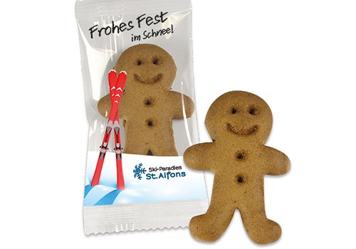 Panáček z perníku v obalu s potiskem