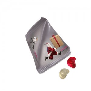 Fruit jelly Santa in tetrahedron 