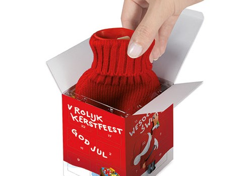 Adventní kalendář v podobě krabičky s prostorem na dáreček