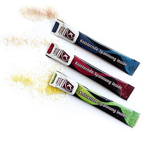 Ochucený cukr v tubičce