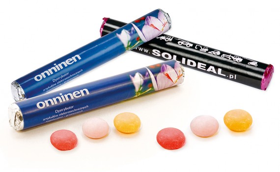 Žvýkací bonbóny v ruličce