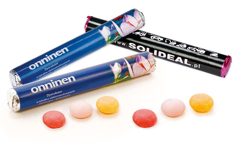 Žvýkací bonbóny v ruličce