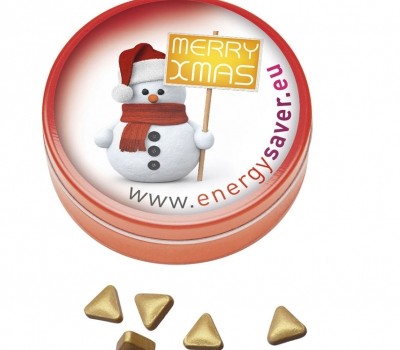 Zlaté mentolky v reklamní plechovce