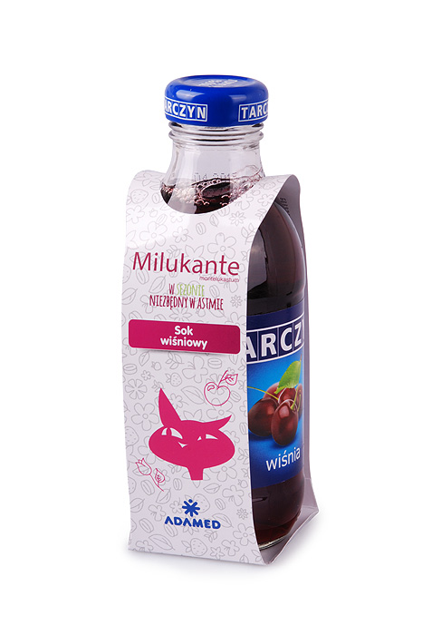 Juice with promotional sleeve