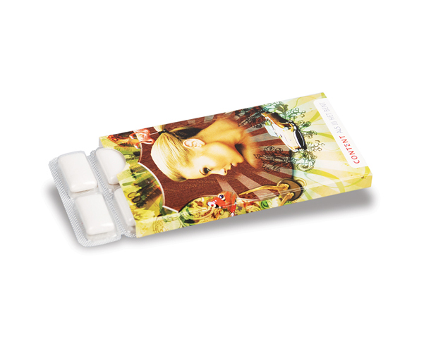 Chewing Gums in Blister with promotional print 