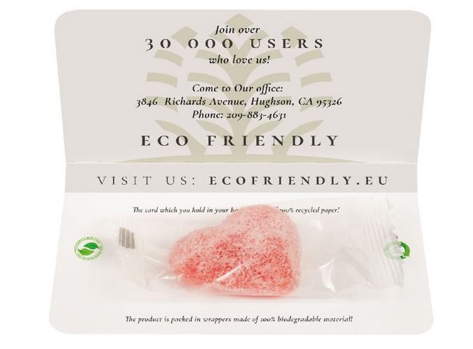 Sweet vouchert in promotional pack