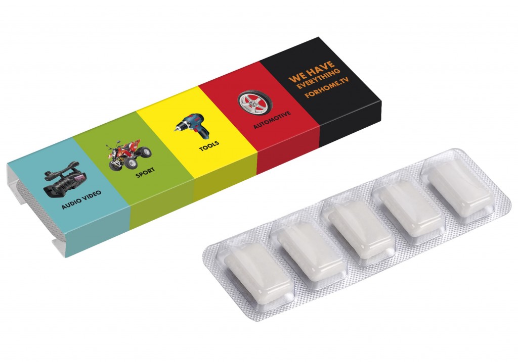 5pcs chewing gum in blister