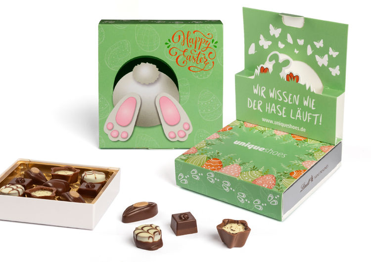 Lindt Mini Pralinés Easter pop up carton