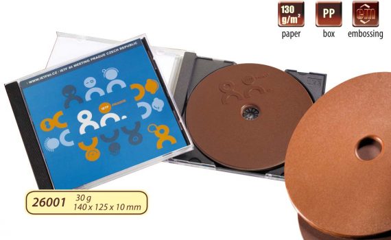 Advertising chocolate CD 35 g in plastic box