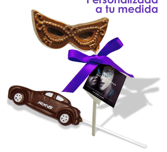 Chocolate lollipop with shape