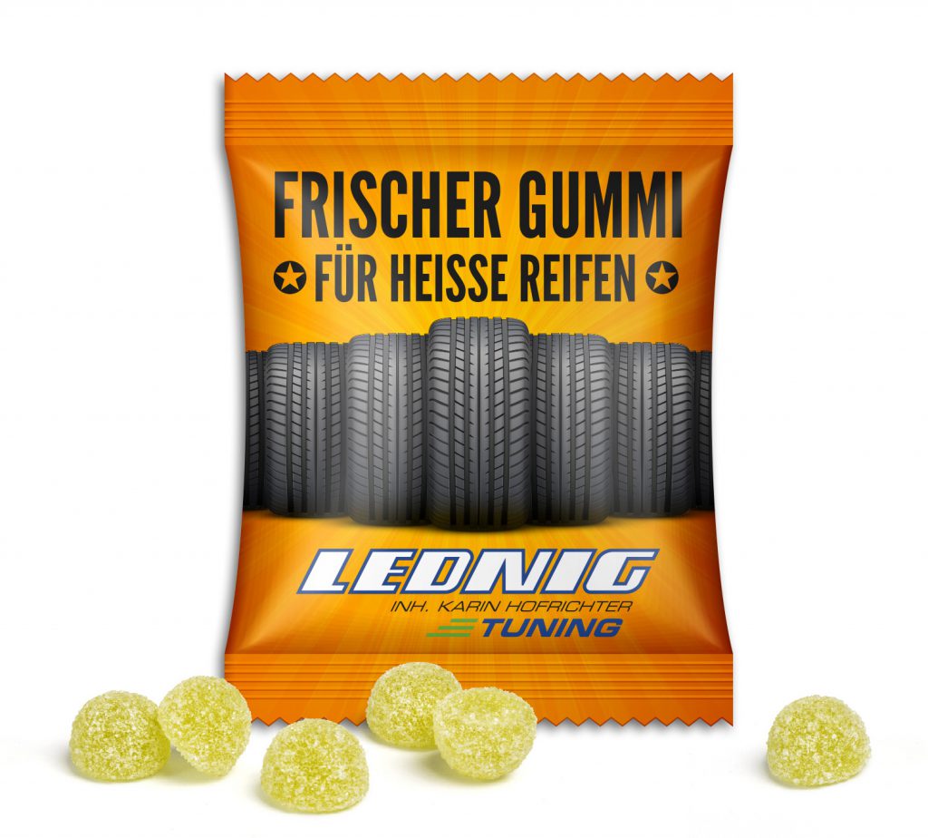 Em-eukal gummi drops in Advertising Bag