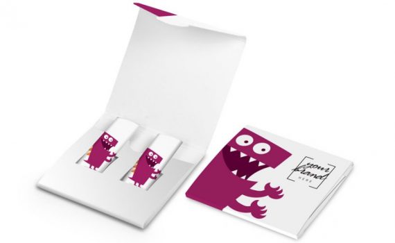 2 chewing gum sticks in box childrens day