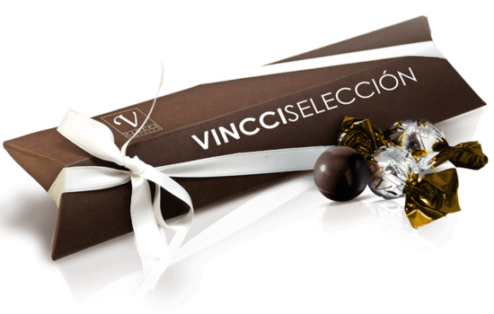 Big gondola filled with chocolates of two laces