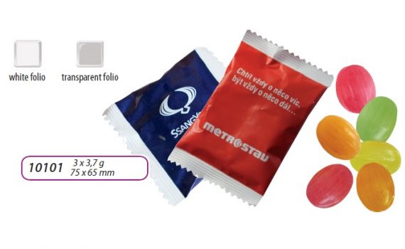 Candies in an advertising bag 3pcs