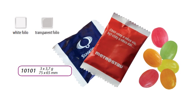 Candies in an advertising bag 3pcs