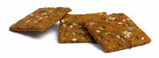 Crisp bread snack in advertising bag