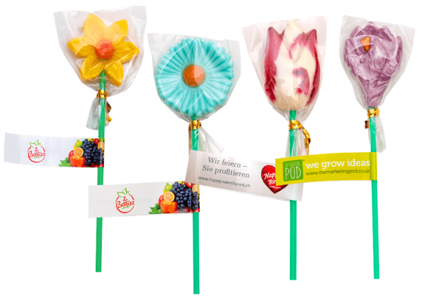 Tissue Paper Flower Lollipops - Red Ted Art - Kids Crafts