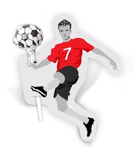 Lollipop with a footballer