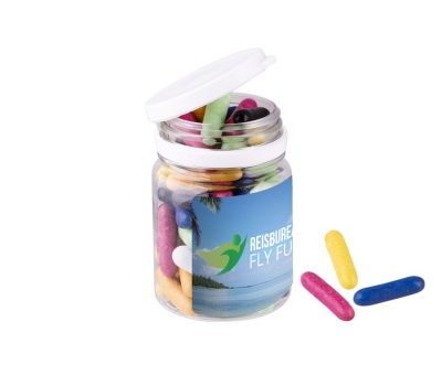 Plastic can liquorice sticks