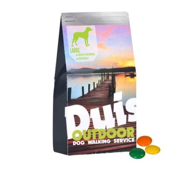 Promotional bag with 25 g mini chocolates