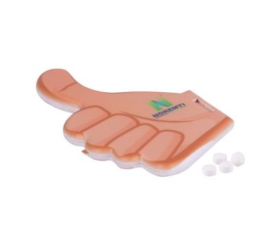 Thumb mint card with approx. 6g sugar free mints