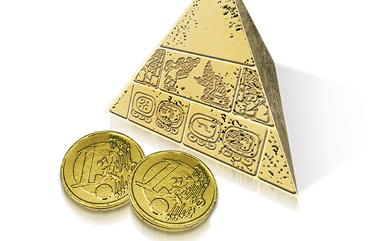 Promotional Pyramid with choco coins