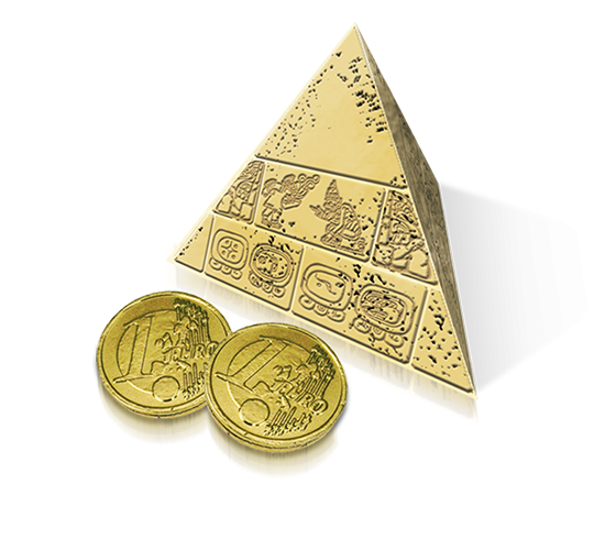 Promotional Pyramid with choco coins