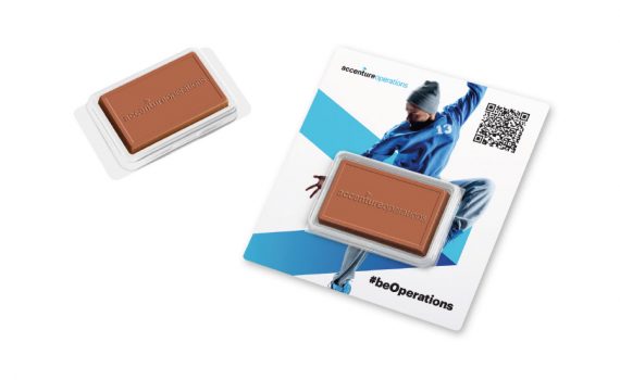 Promotional milk or white chocolate 10 g