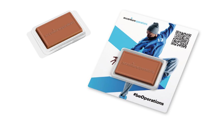 Promotional milk or white chocolate 10 g