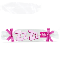 Skewer marshmallow with card