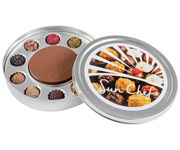 10 Decorated truffles +a chocolate medal 150 g