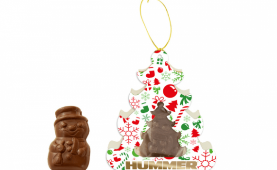 Chocolate Snowman in Christmas Box